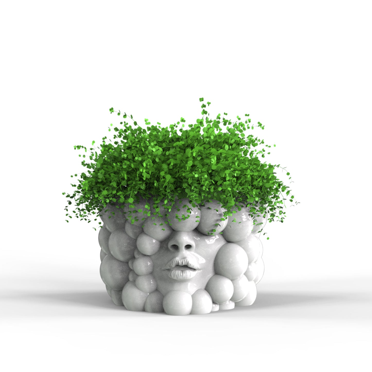 Flowerpot "Thoughts" white