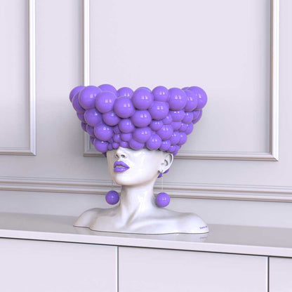 Scultura di donna "Pensieri" lavanda