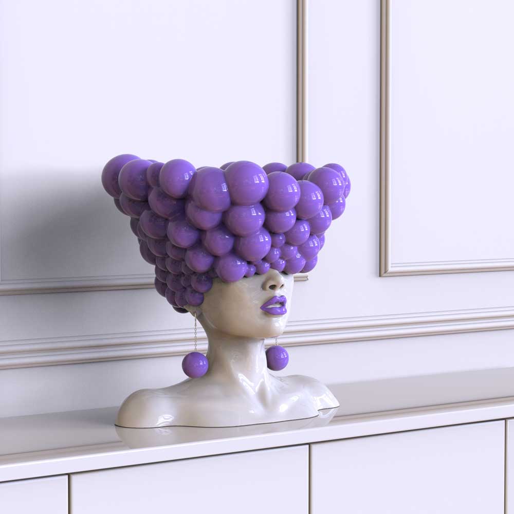 Sculpture of a woman "Thoughts" lavanda