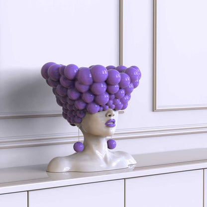 Scultura di donna "Pensieri" lavanda