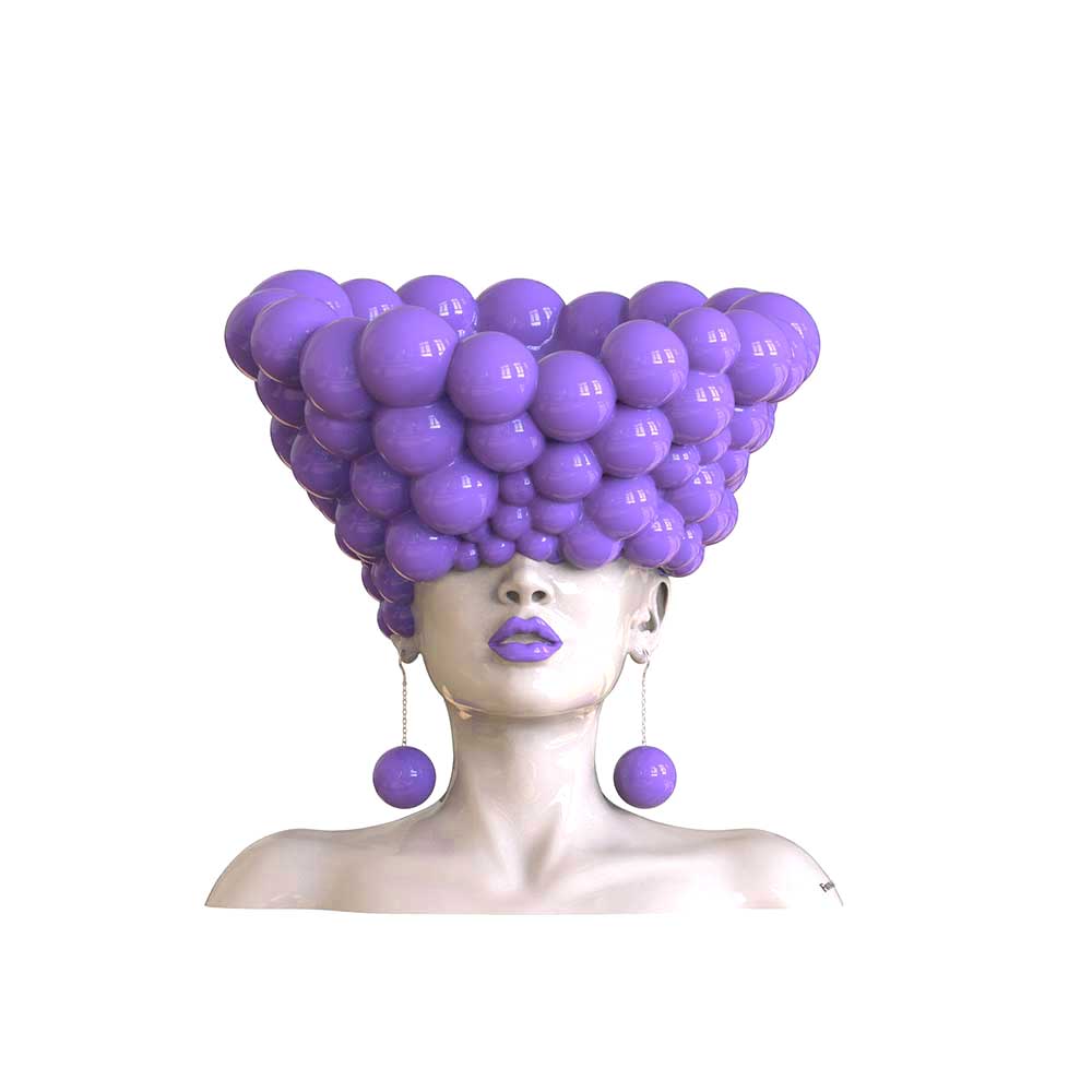 Sculpture of a woman "Thoughts" lavanda