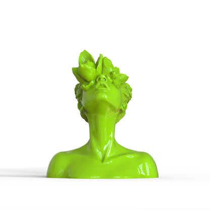 Scultura "Figlia del Fauno" in colore lime