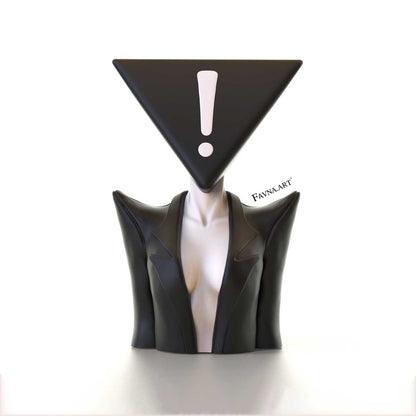 Female figure bust in black and white color by FAVNA ART.