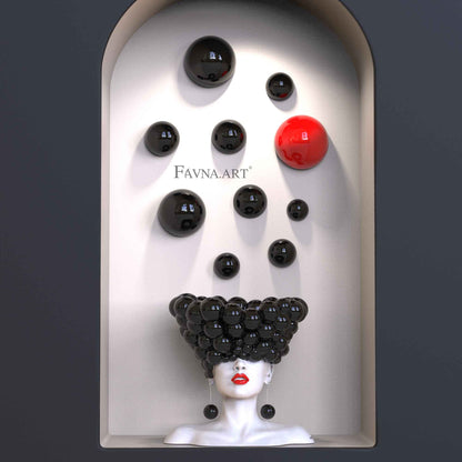 Scultura Concettuale “Pensieri” – Composizione da Parete nera, Arte Moderna