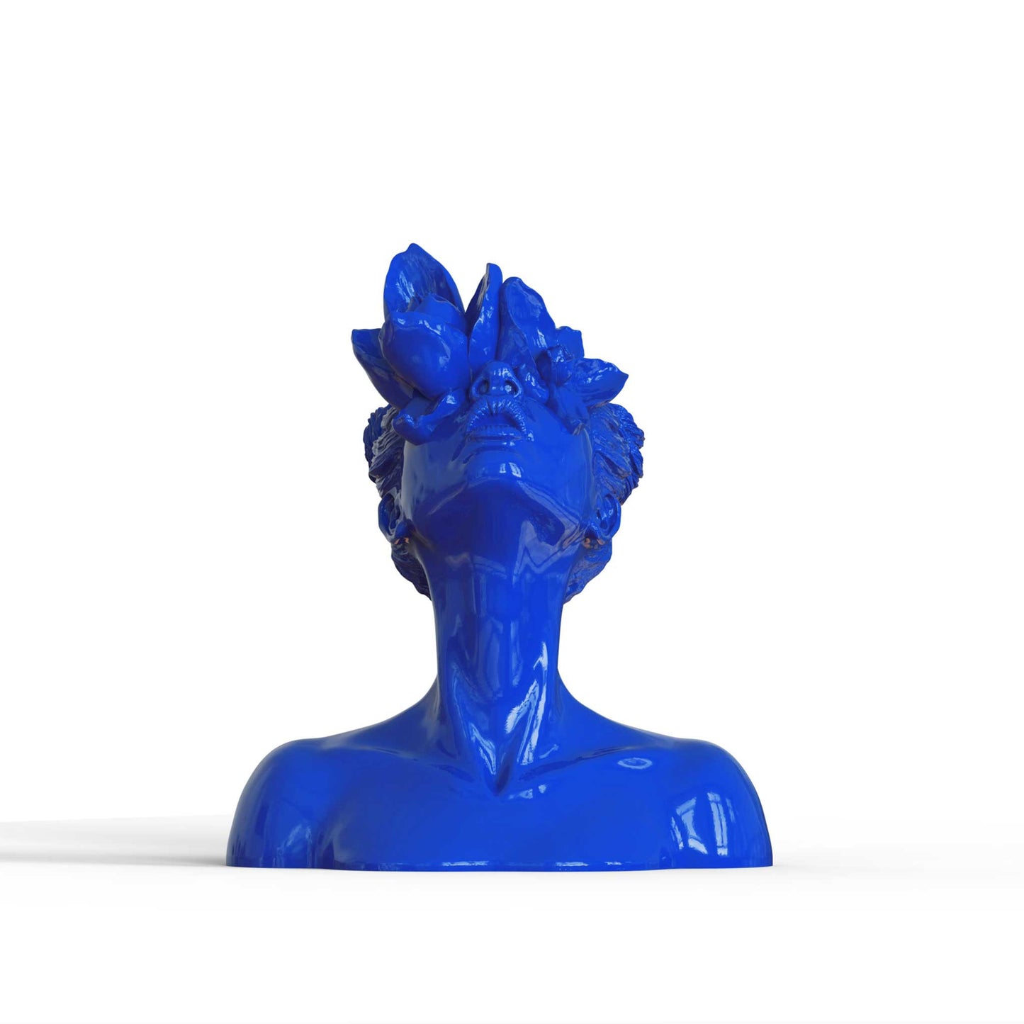 Scultura "Figlia del Fauno" in blu 