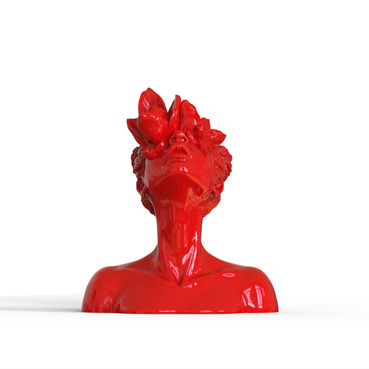 Scultura "Figlia del Fauno" in rosso 