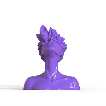 Scultura "Figlia del Fauno" lavanda 