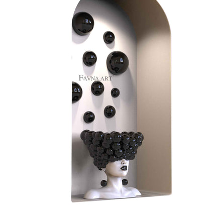 Scultura Concettuale “Pensieri” – Composizione da Parete nera, Arte Moderna