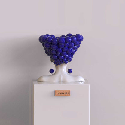 Sculpture of a woman "Thoughts" blue color