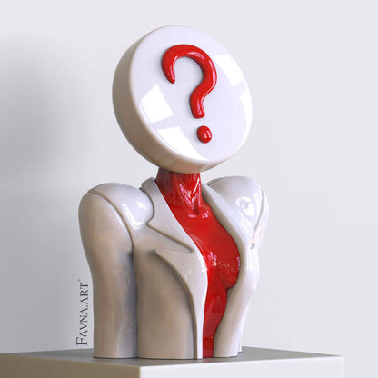 Scultura di Design Moderna "Domanda Totalizzante e Risposta Totalizzante"