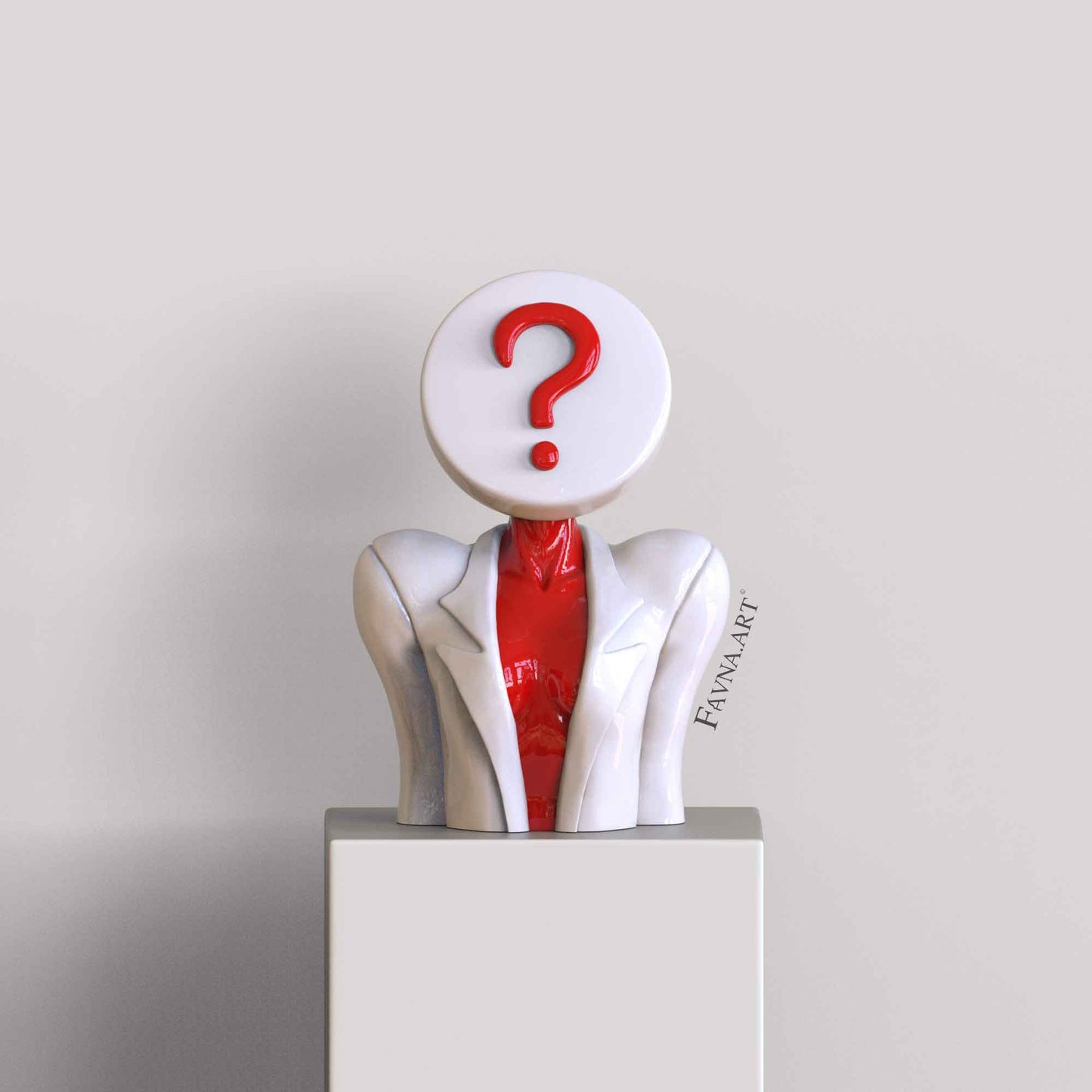Scultura di Design Moderna "Domanda Totalizzante e Risposta Totalizzante"