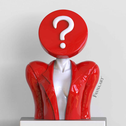 Scultura di Design Moderna "Domanda Totalizzante e Risposta Totalizzante"