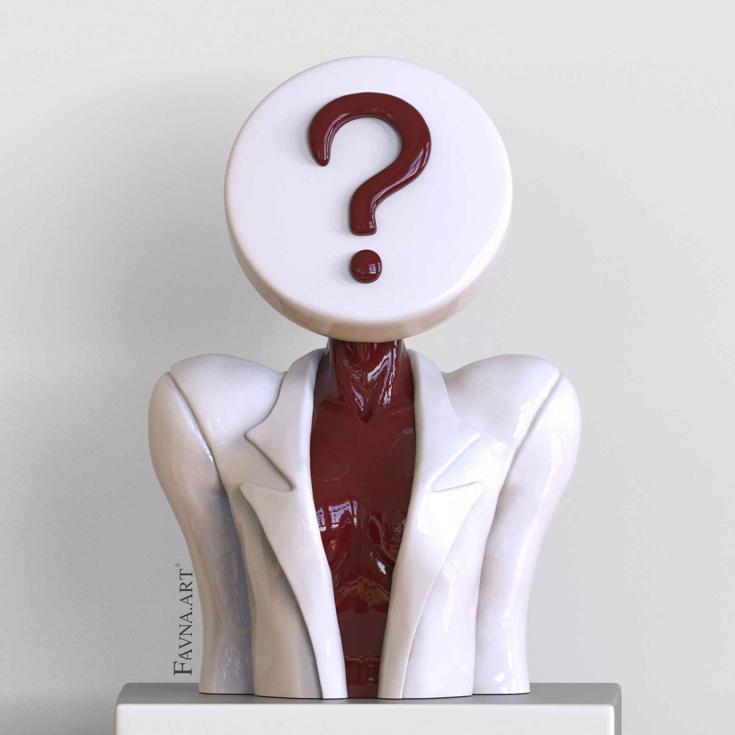 Scultura di Design Moderna "Domanda Totalizzante e Risposta Totalizzante"