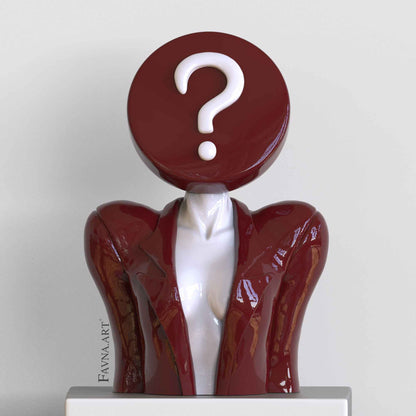 Scultura di Design Moderna "Domanda Totalizzante e Risposta Totalizzante"