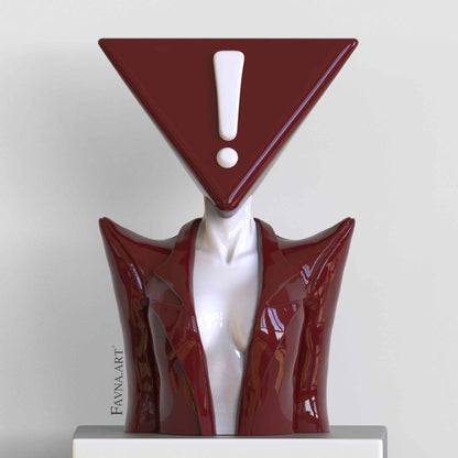 Scultura di Design Moderna "Domanda Totalizzante e Risposta Totalizzante"