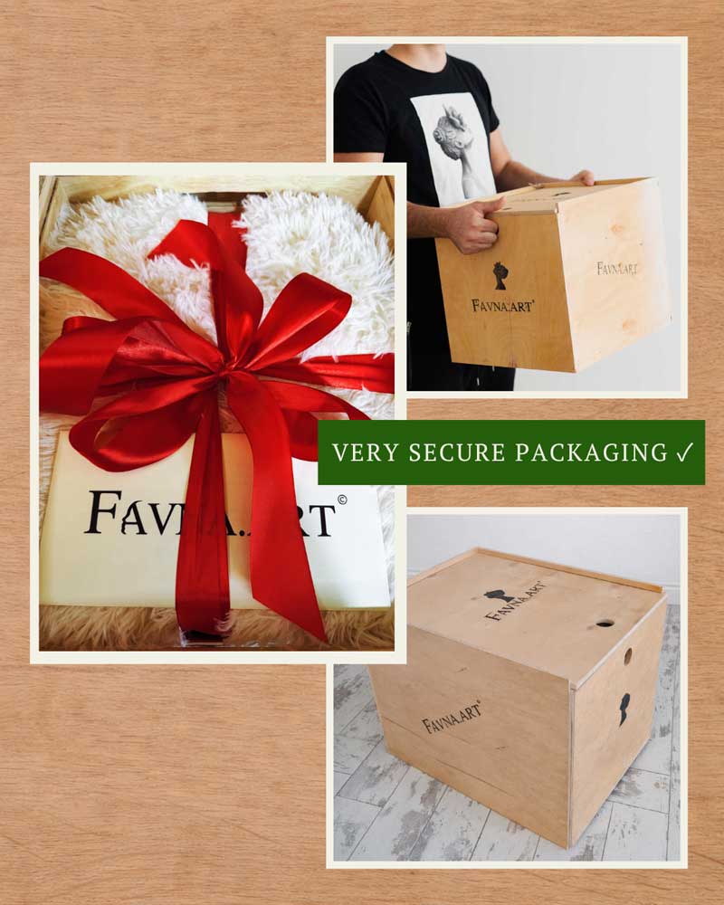 Solid and eco packing box for fragile modern art bust