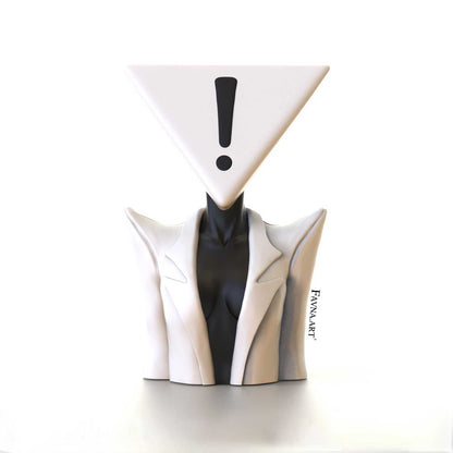 Arte contemporanea mezzo busto donna nerro di Favna.Art