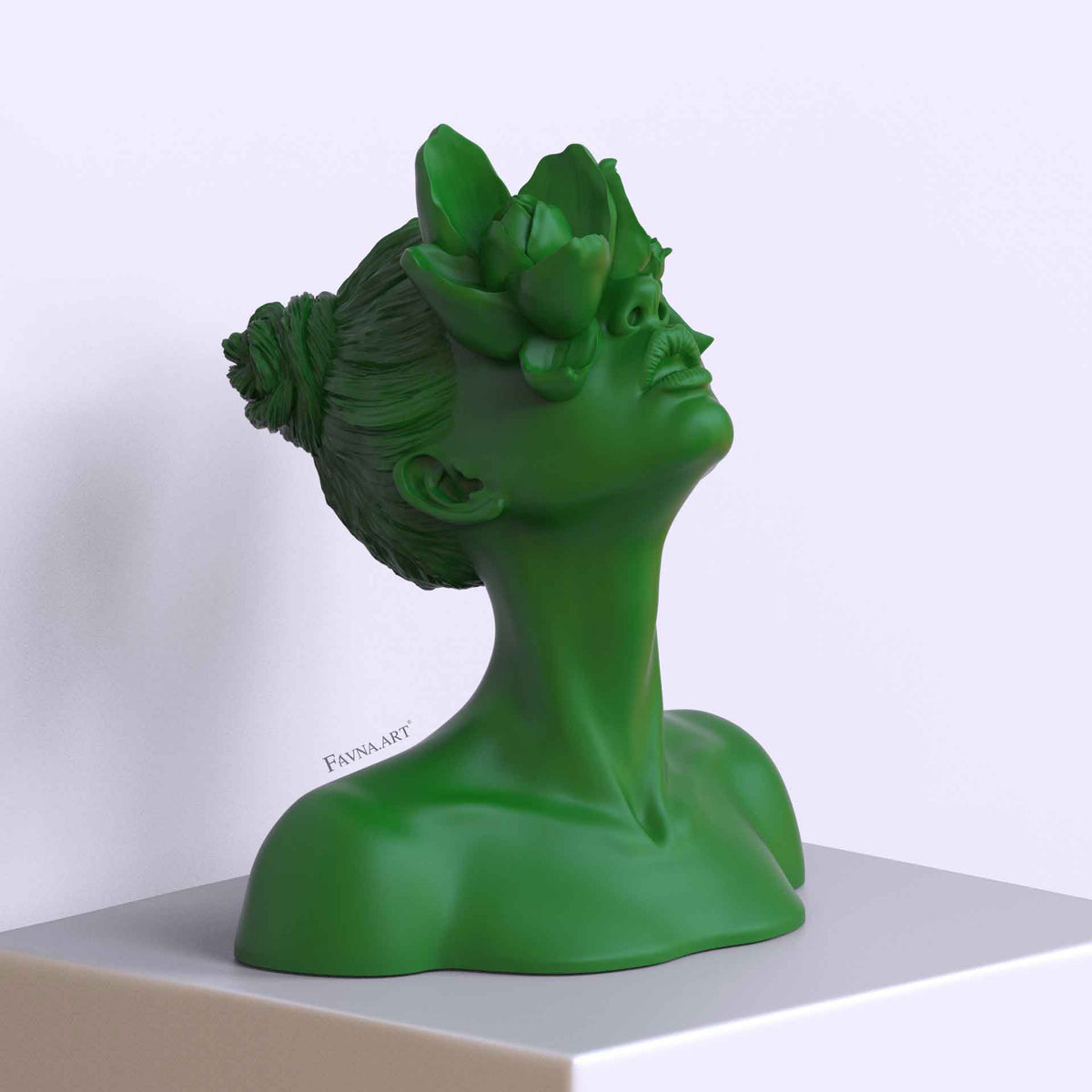 Sculpture "Daughter of the Faun" in green color