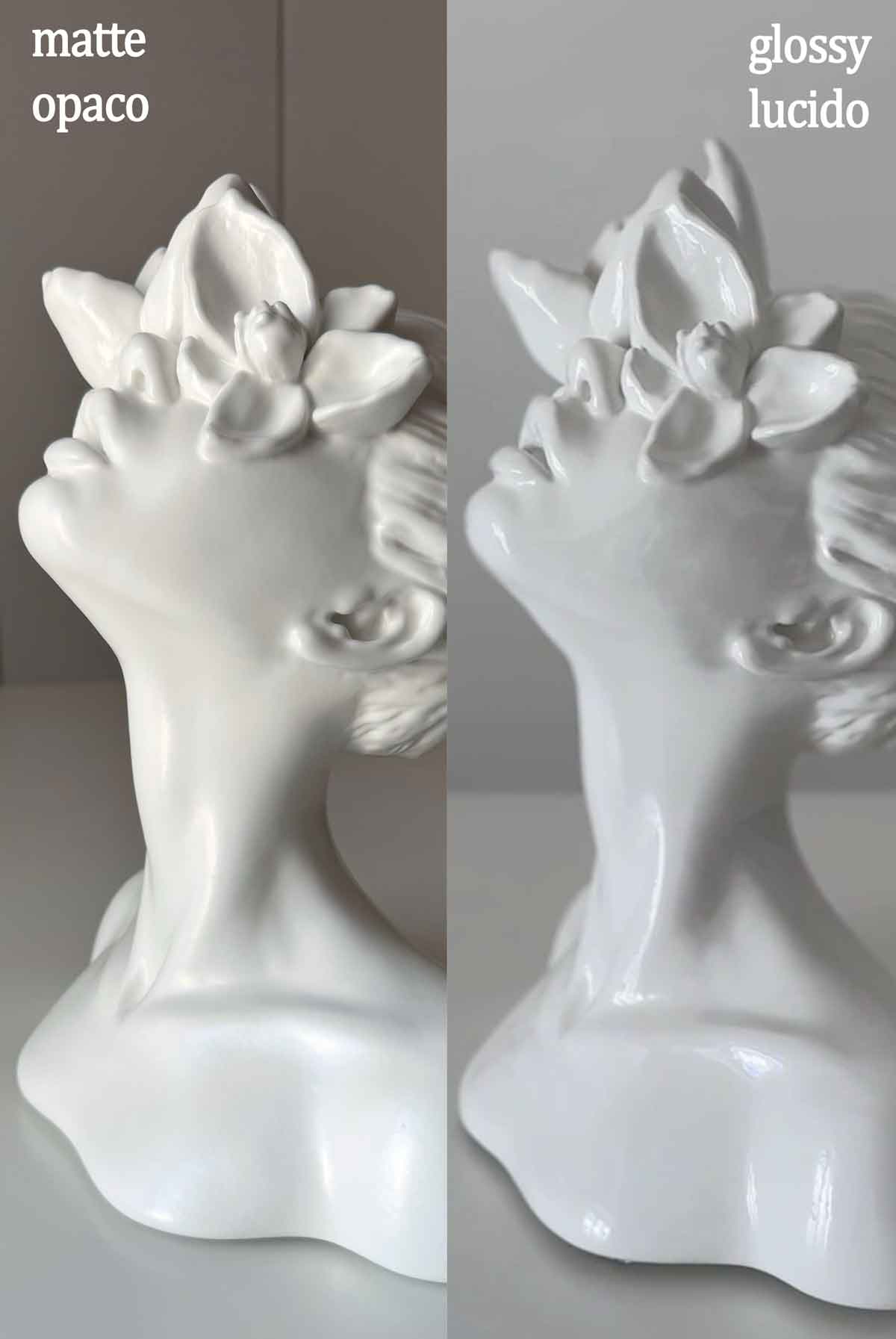 Scultura "Figlia del Fauno" bianca 