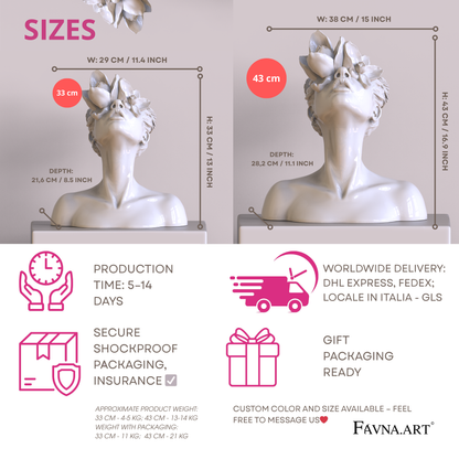 Sculpture "Daughter of the Faun" white