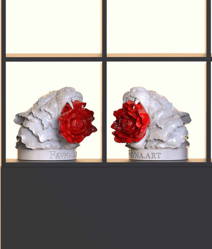 Contemporary tigers sculpture, modern art for hotel by favna art