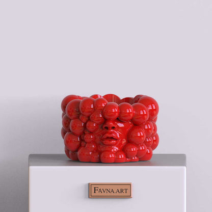 Flowerpot "Thoughts" red