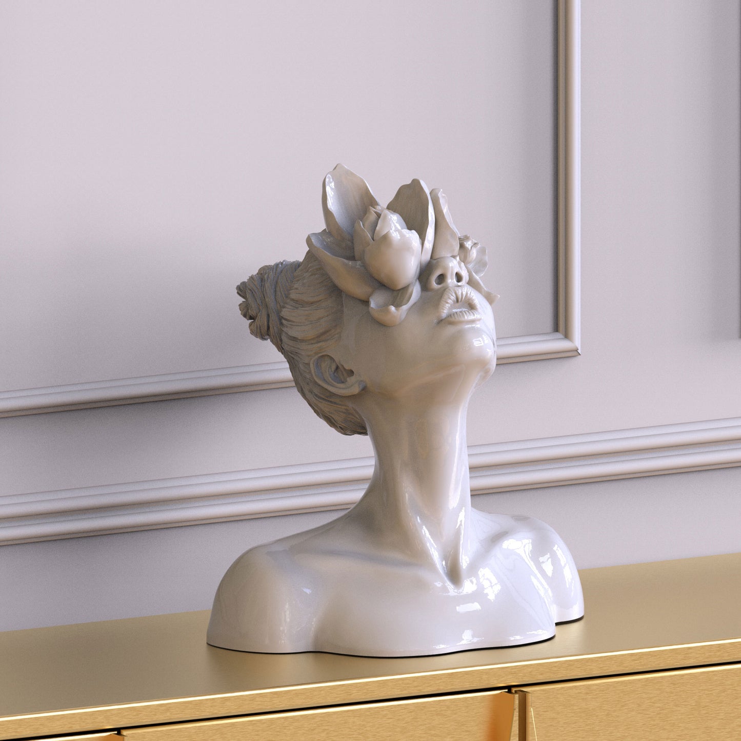 Sculpture "Daughter of the Faun" white