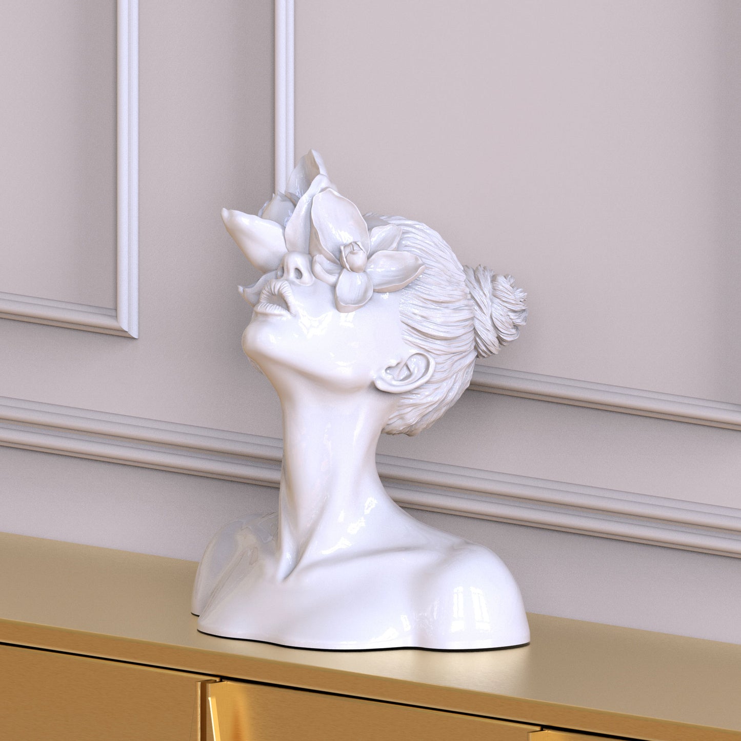 Sculpture "Daughter of the Faun" white