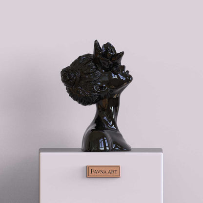 Sculpture "Daughter of the Faun" deep black