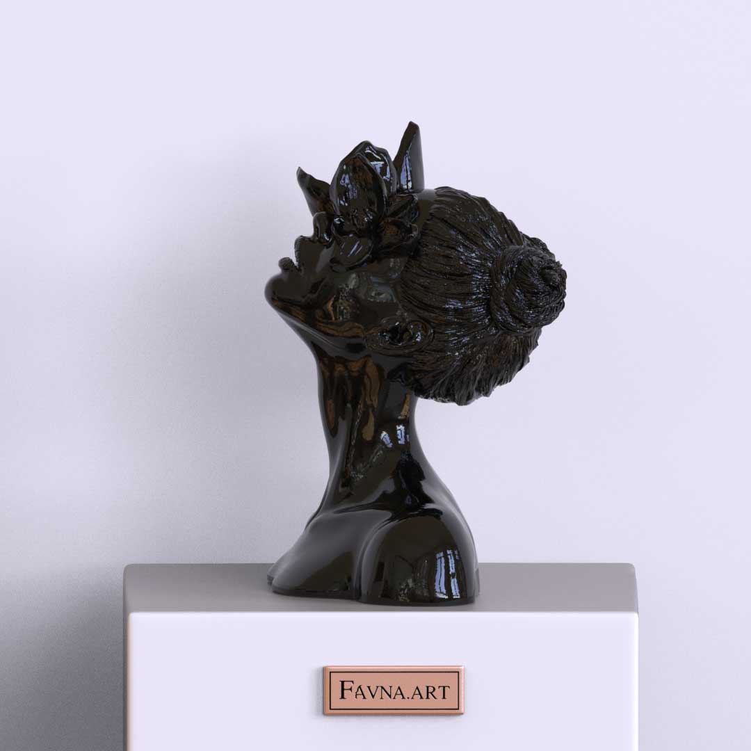 Sculpture "Daughter of the Faun" deep black