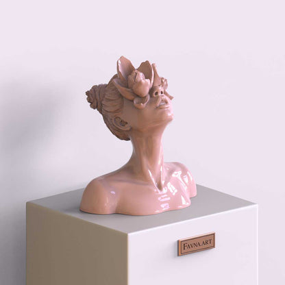 Sculpture "Daughter of Faunus" in cloudy pink