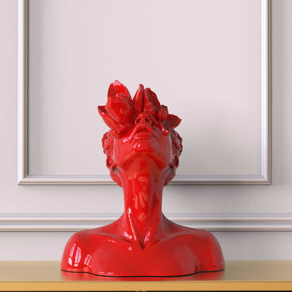 Scultura "Figlia del Fauno" in rosso 