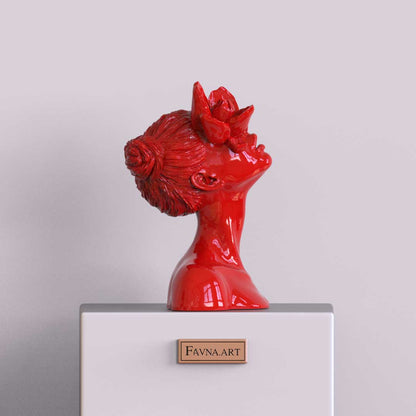 Sculpture "Daughter of the Faun" in red