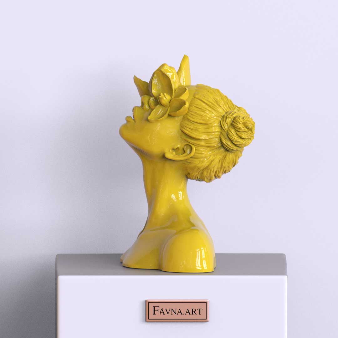 Sculpture "Daughter of the Faun" yellow