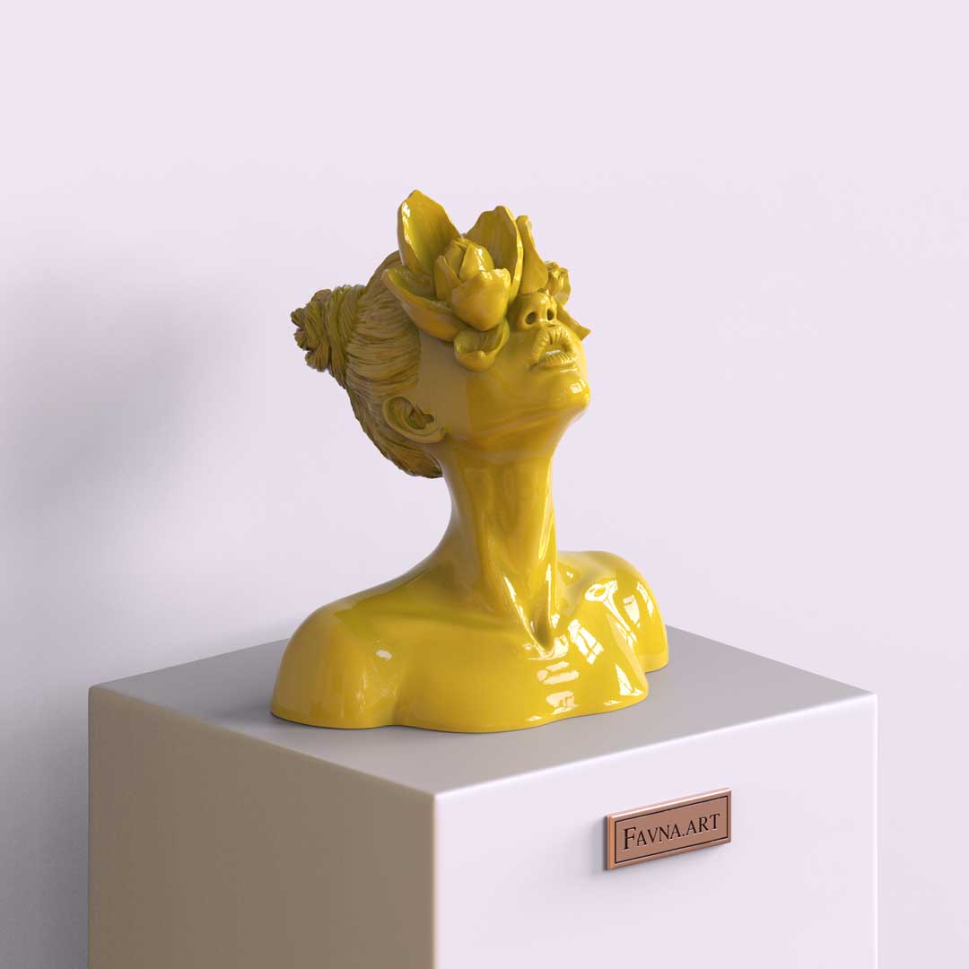 Sculpture "Daughter of the Faun" yellow