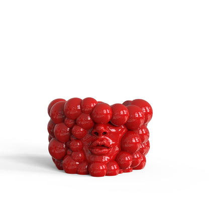 Flowerpot "Thoughts" red