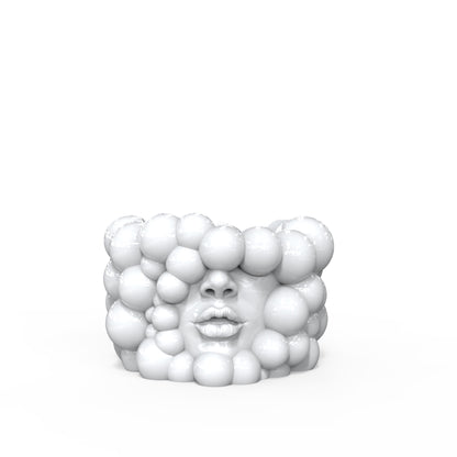 Flowerpot "Thoughts" white