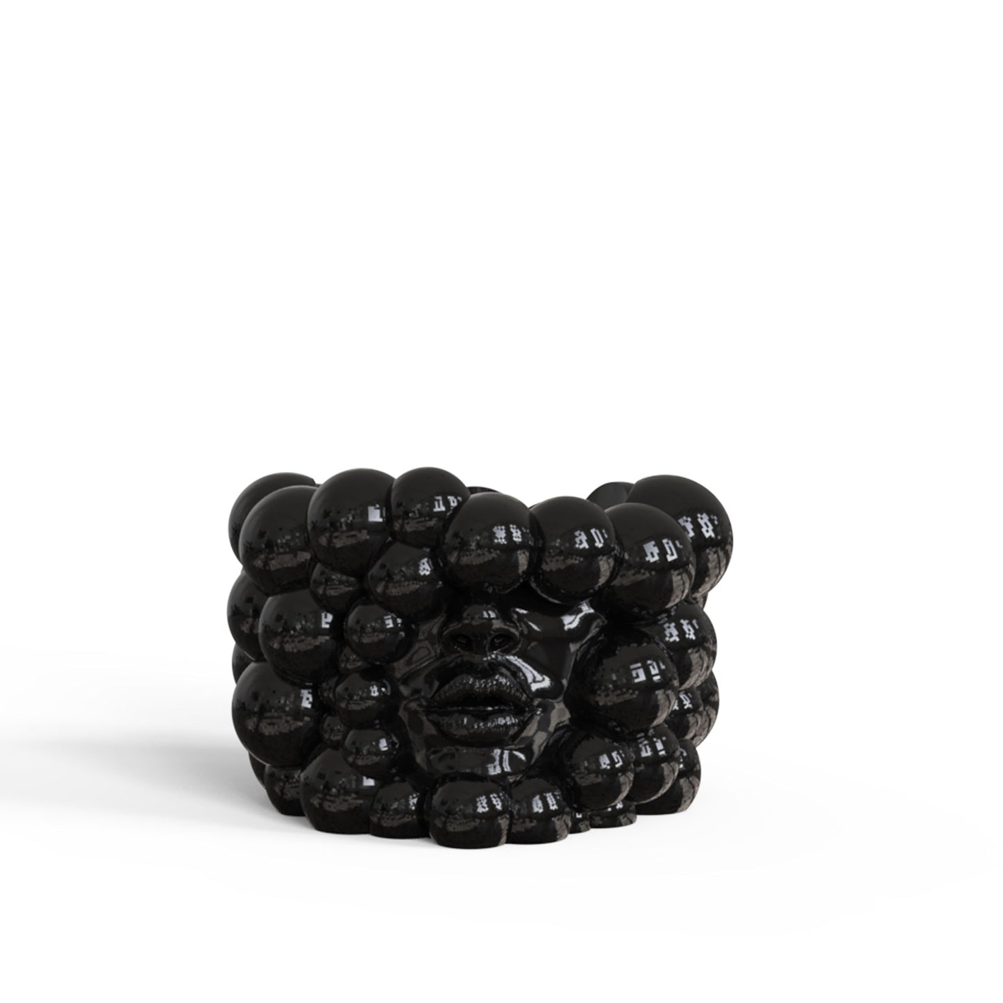 Flowerpot "Thoughts" black