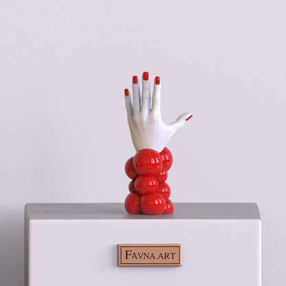 Hand of "Thought" red and white