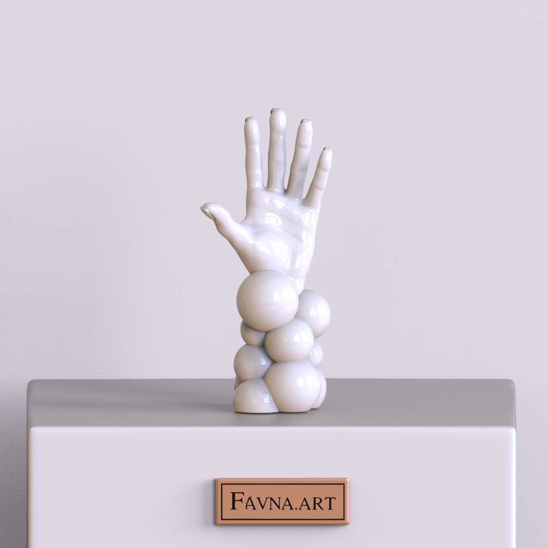 Mano di "Pensiero" bianca 