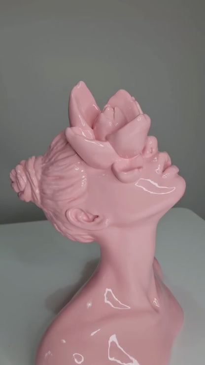 Sculpture "Daughter of Faunus" in cloudy pink